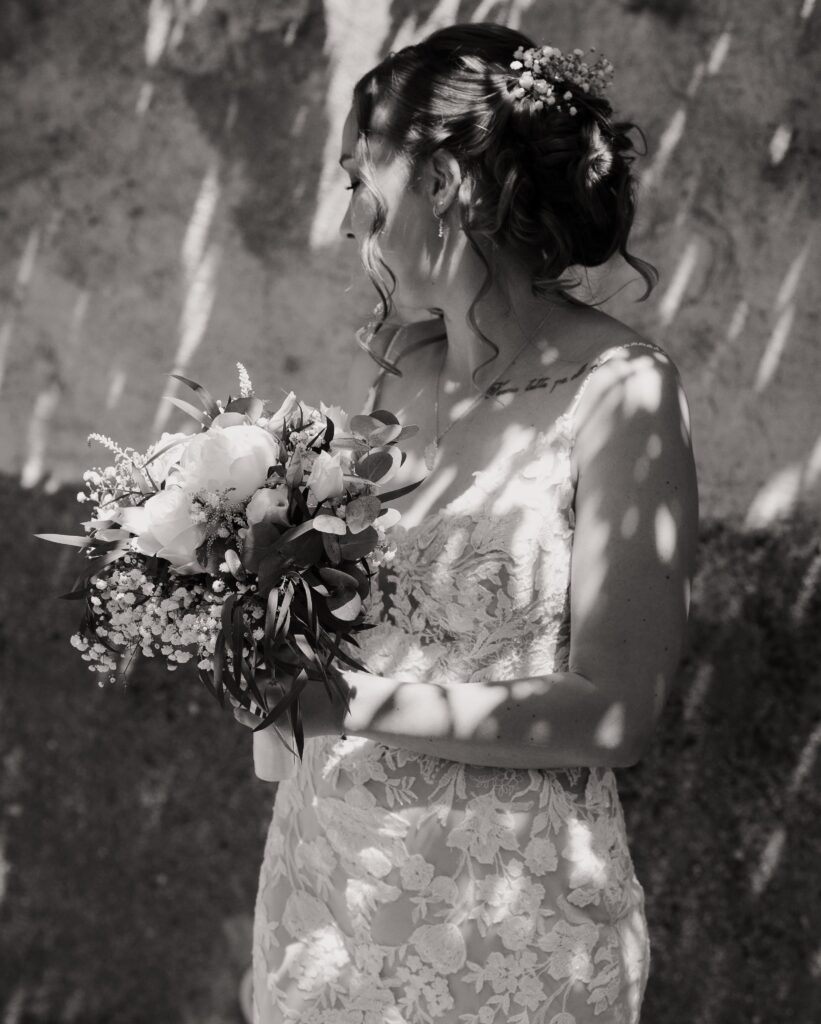 portrait mariée noir et blanc