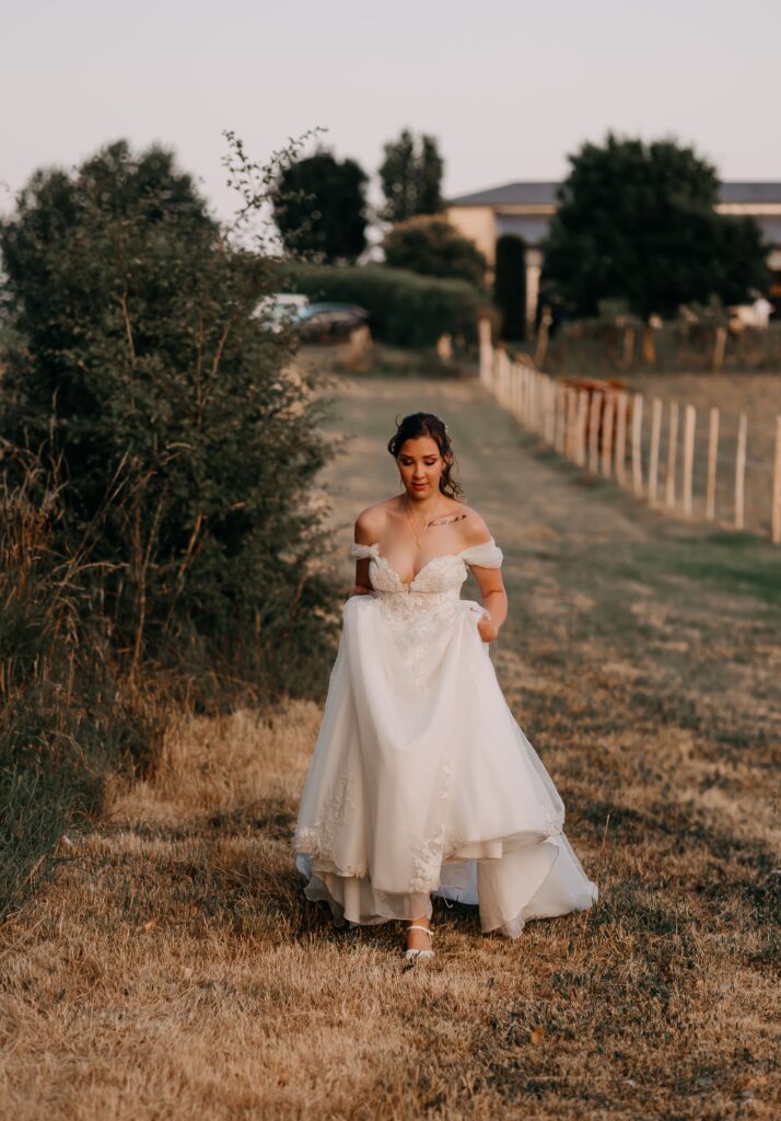 photo mariée golden hour 